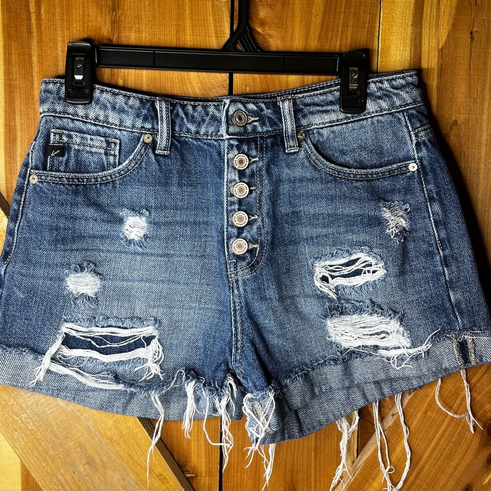 KanCan Button Fly Jean Denim Shorts Size Medium